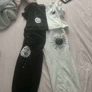 Black and white kid’s clothes size 11/12 badly used no stains